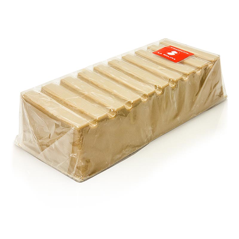 Torrone al cioccolato gianduia, bianco, La Molina, 1 kg