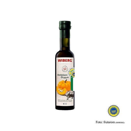 Olio di semi di zucca della Stiria Wiberg, IGP, varietà pura al 100 %, 250 ml
