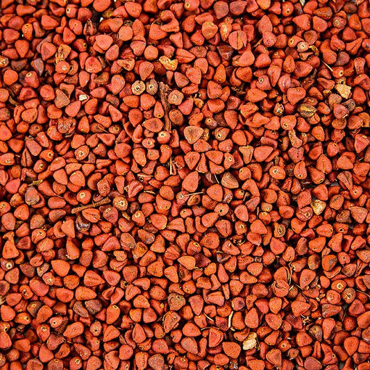 Annatto - Semi, dall'arbusto di Orlean, 100 g | Sale, pepe, spezie, aromi, verdure secche | thungourmet