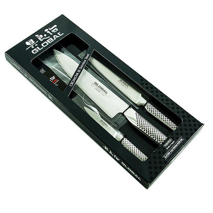 Global G-21524 Set di coltelli, 3 pezzi (G-2, GDF-15, GSF-24), 3 pezzi.