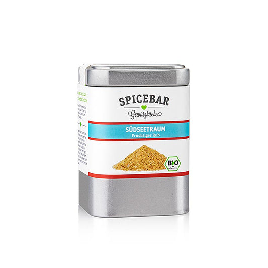Miscela di spezie South Sea Dream - rub fruttato, biologico, 90 g, ideale per pollame, maiale e verdure alla griglia, dal sapore esotico con una sottile piccantezza DE-ÖKO-003 certificato