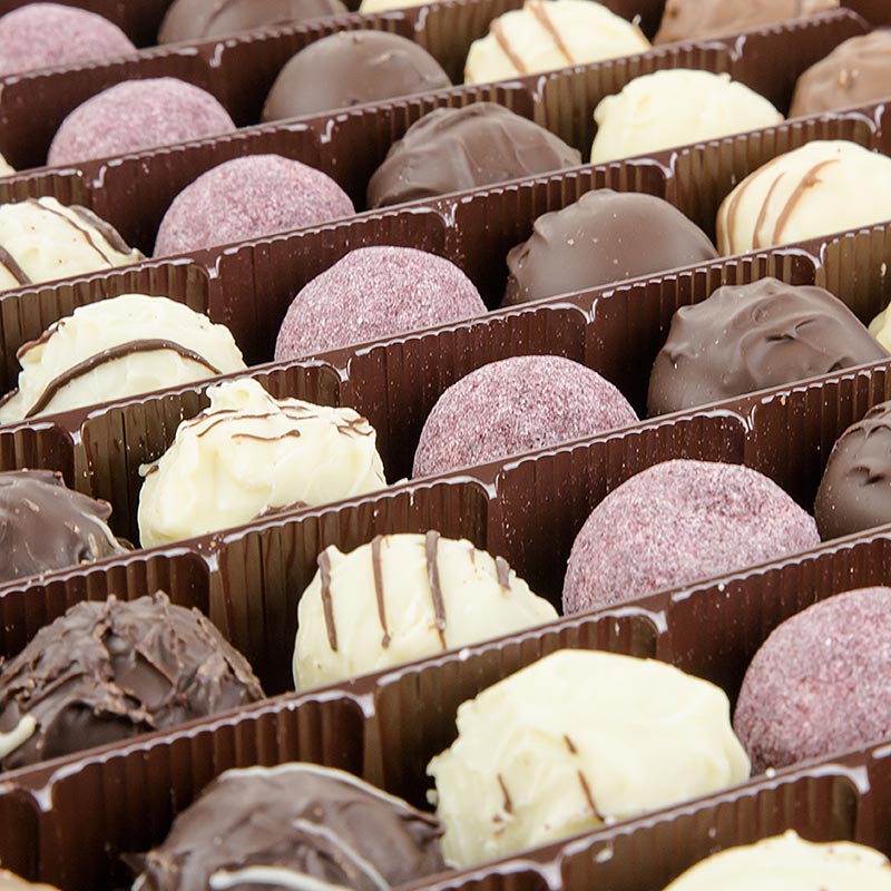 Praline di tartufo - miscela, 7 varietà, Dreimeister, 1 kg, circa 77 pezzi.