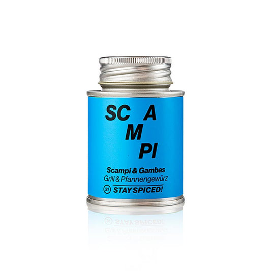 Stay Spiced! Condimento per scampi e gamberi, 80 g - Una miscela perfetta di aglio, cipolle, sale marino, paprika e peperoncino per aragoste, frutti di mare e crostacei alla griglia o al forno.