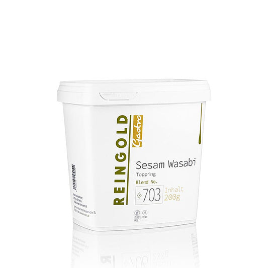 Semi di sesamo croccanti al gusto rinfrescante di wasabi per sushi, insalate e carne
