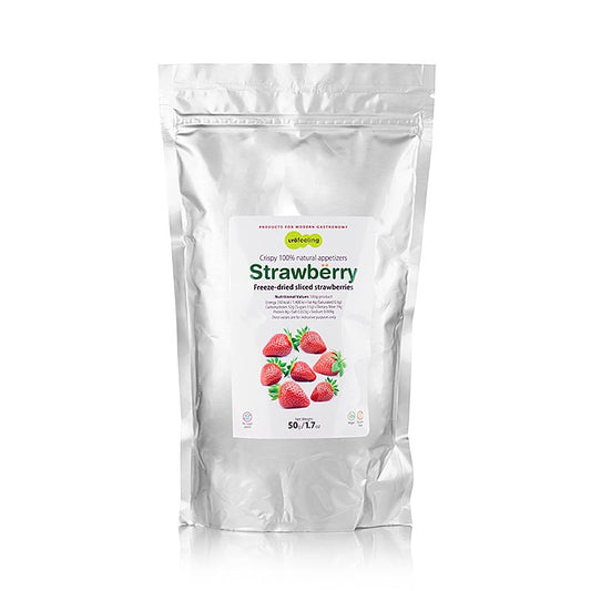 TÖUFOOD LYOFËELING STRAWBËRRY, fragole liofilizzate, fette, 50 g