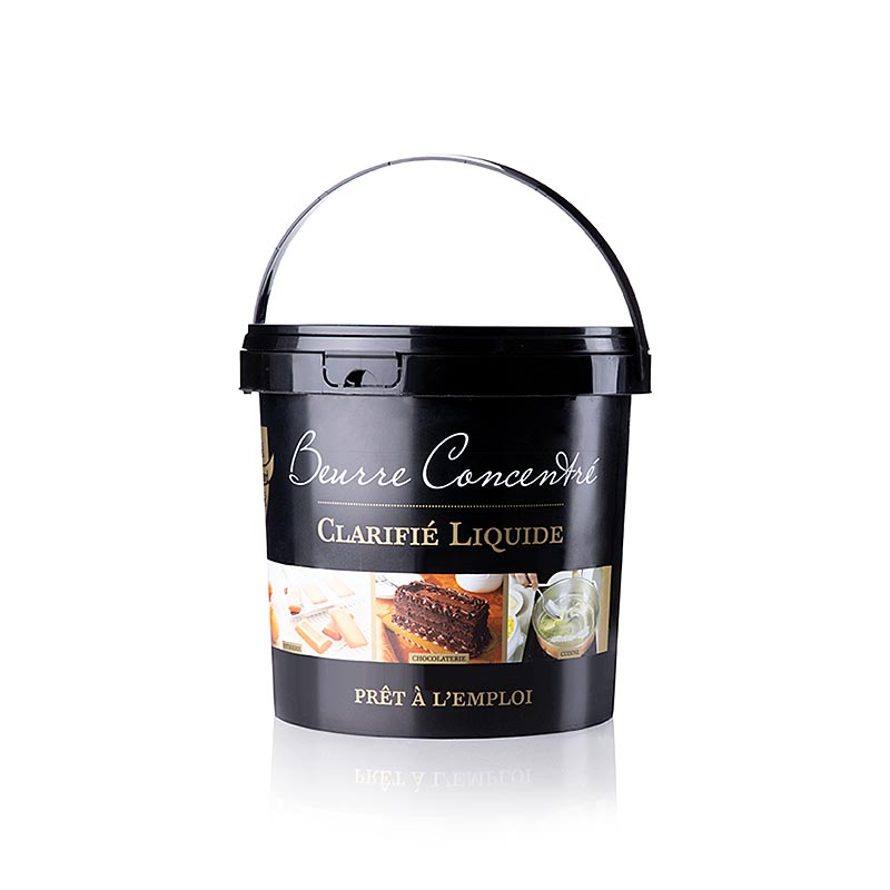 Burro chiarificato liquido, ottenuto da crema di latte accuratamente selezionata, che può essere utilizzato immediatamente e non necessita di chiarificazione Facile e igienico da dosare