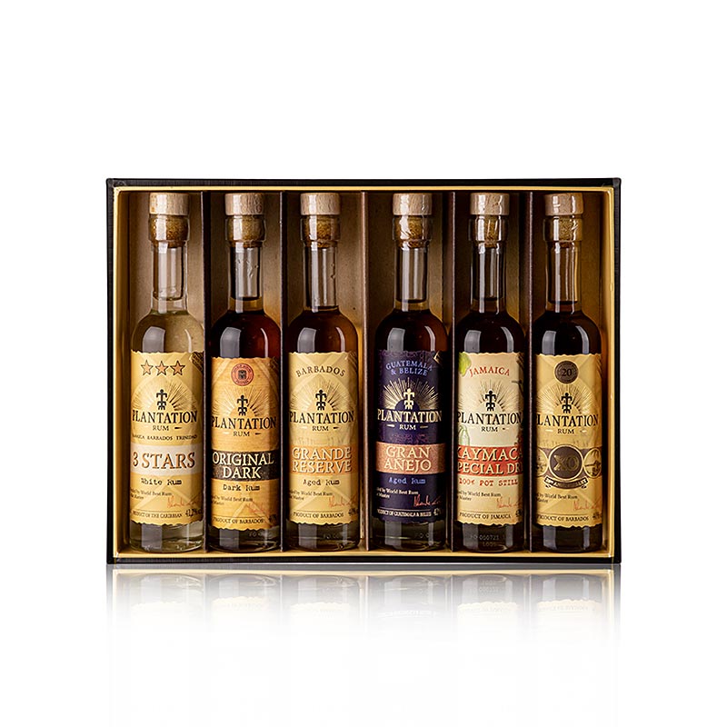 Set regalo Plantation Rum Experience Box, 6 x 10 cl, 600 ml, 6 x 100 ml