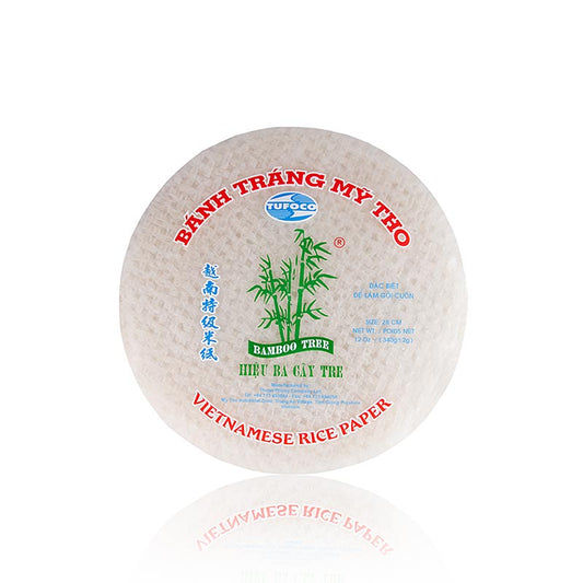 Carta di riso, grande, ø 28 cm, Bamboo Tree, 340 g, 20 fogli