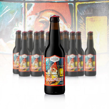 Hammars Julmust - Bevanda rinfrescante al sapore di malto, Svezia, 4,62 l, 14 x 330ml