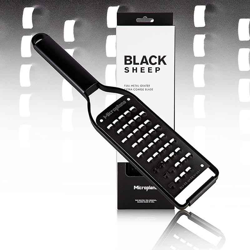 Grattugia Microplane Black Sheep, Grattugia extra grossa, acciaio inox nero (43008), 1 pz.