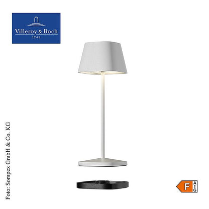 Lampada da tavolo "Neapel MICRO", con batteria ricaricabile, 20x6,5x6,5 cm, alluminio, bianco (97010), 1 pz | Non Food / Ferramenta / Accessori per barbecue | thungourmet