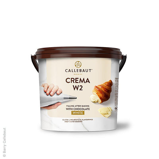 5 kg-Packung Callebauts Crema - White W2, luxuriöse weiße Schokolade