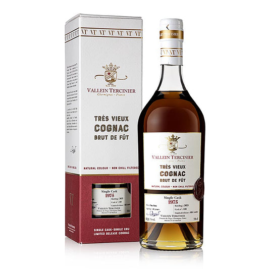Vallein Tercinier Cognac 1975/2023 - 48 anni botte singola, 52,1% vol, 700 ml - cognac nobile e raro in edizione limitata