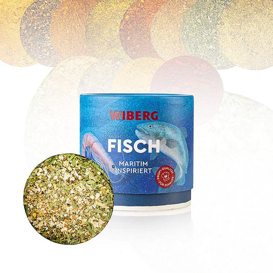 Wiberg Fisch, miscela di spezie ispirata alla cucina marinara, 110 g | Sale, pepe, spezie, aromi, verdure essiccate | thungourmet