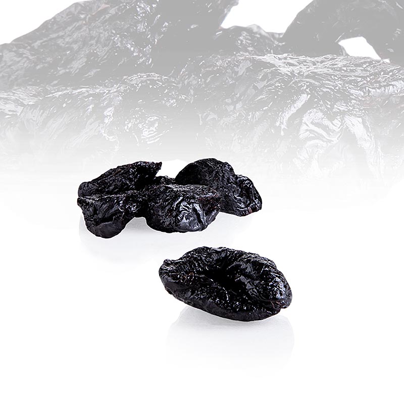 Prugne secche senza nocciolo, 40/50 al chilo, versatili per l'uso in piatti dolci e salati