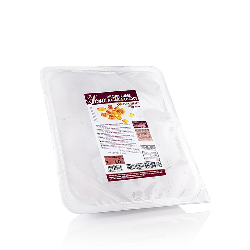 Scorza d'arancia candita Sosa , semicandita (confit a freddo) (43202), 2 kg Immagine del prodotto per i vostri prodotti da forno e dessert