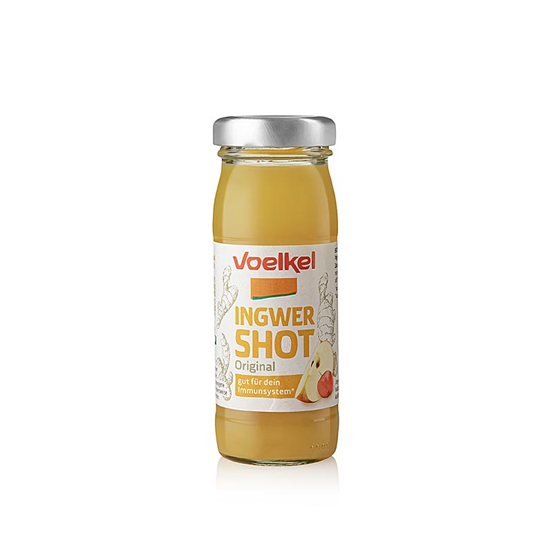 Shot di zenzero biologico di Voelkel, vegano, 95 ml, ingredienti naturali, rinfresco salutare
