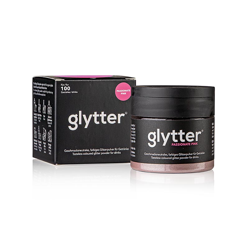glytter "Passionate Pink", glitter alimentare in polvere, 10 g