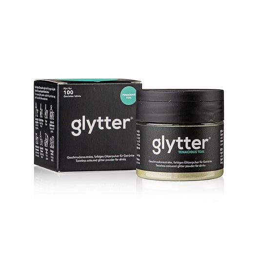 glytter "Tenacious Teal", glitter alimentare in polvere, (turchese), 10 g