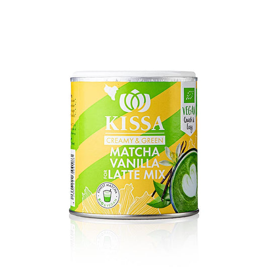 KISSA - Matcha Vanilla for Latte, miscela di tè verde, biologica, 120 g
