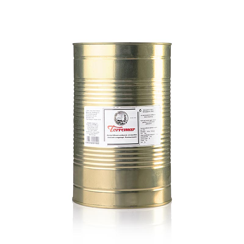 Olive verdi, Gordal, senza nocciolo in salamoia, Torremar, 4,25 kg